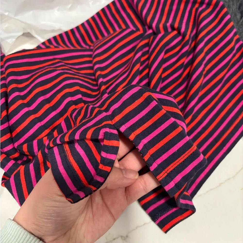 Heyton Striped Stretch Dress With Ruffle Sleeves Size Medium - Picture 7 of 9